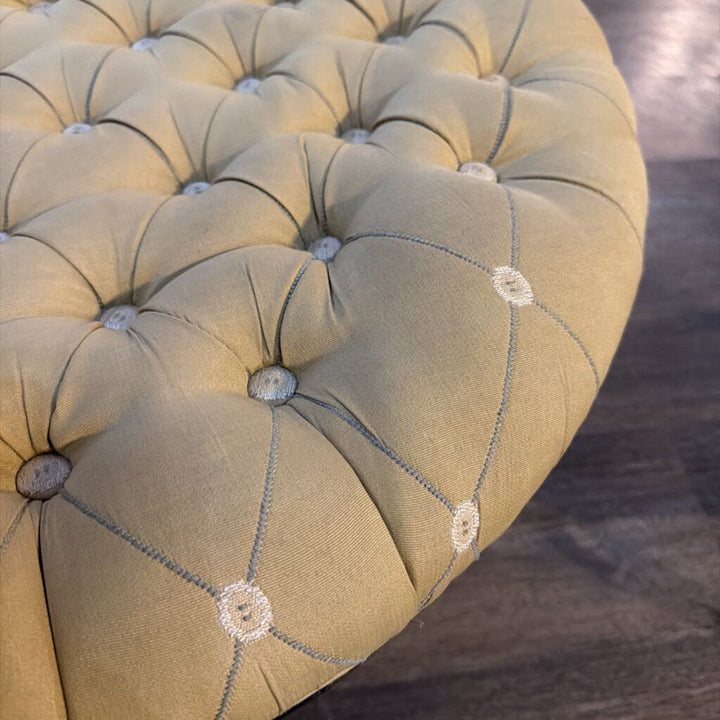 Regency-style Tufted Ottoman