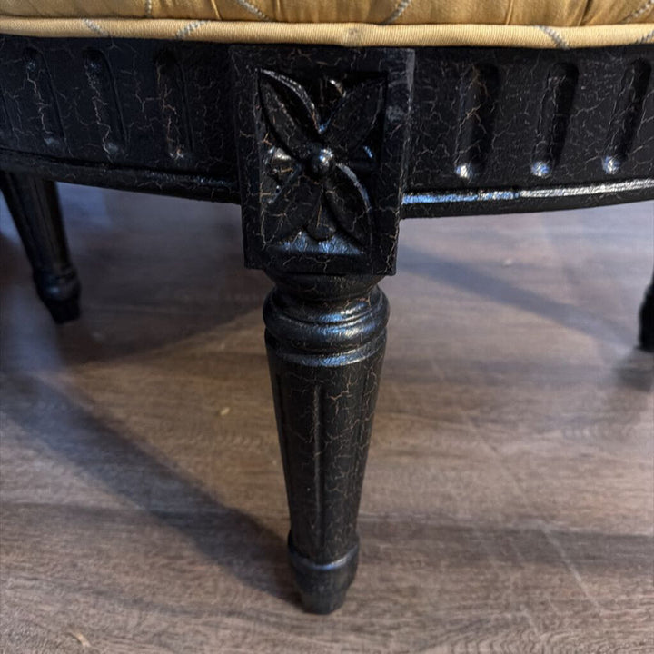 Regency-style Tufted Ottoman