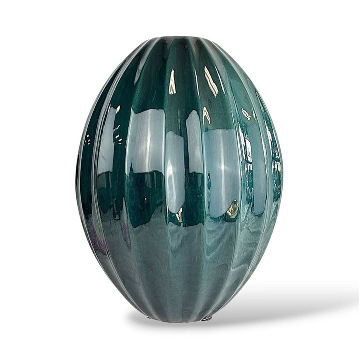 Fluted Ceramic Vase
