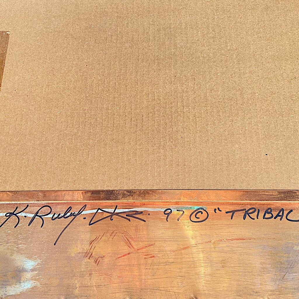 "Tribal" Copper Framed Mirror