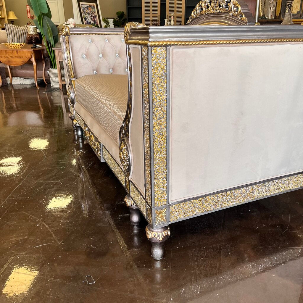 Orig Price $2500 - Jeweled Loveseat w/ Accent Pillows