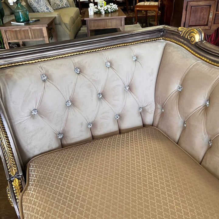 Orig Price $2500 - Jeweled Loveseat w/ Accent Pillows