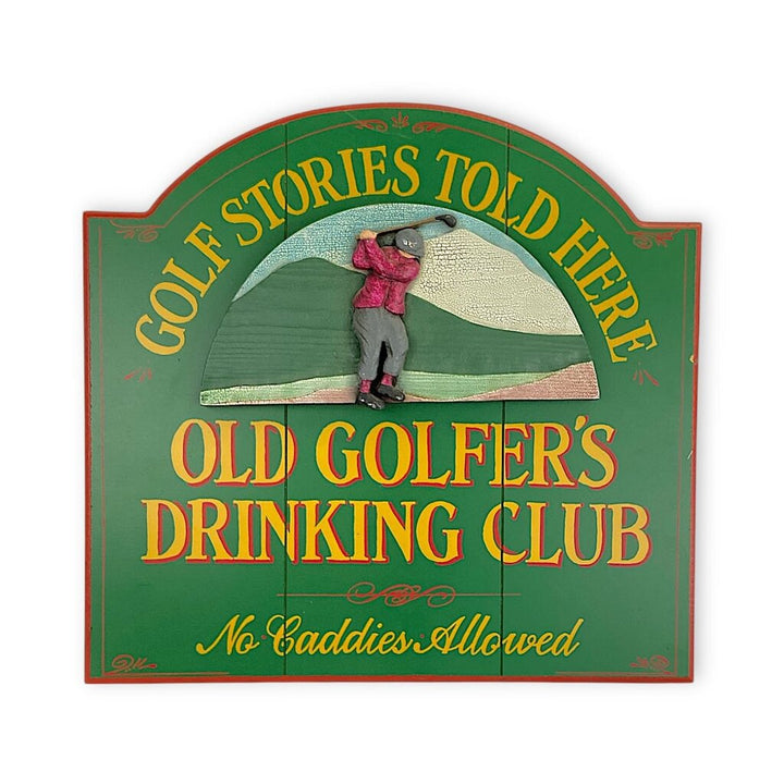Old Golfer's Drinking Club 3D Sign