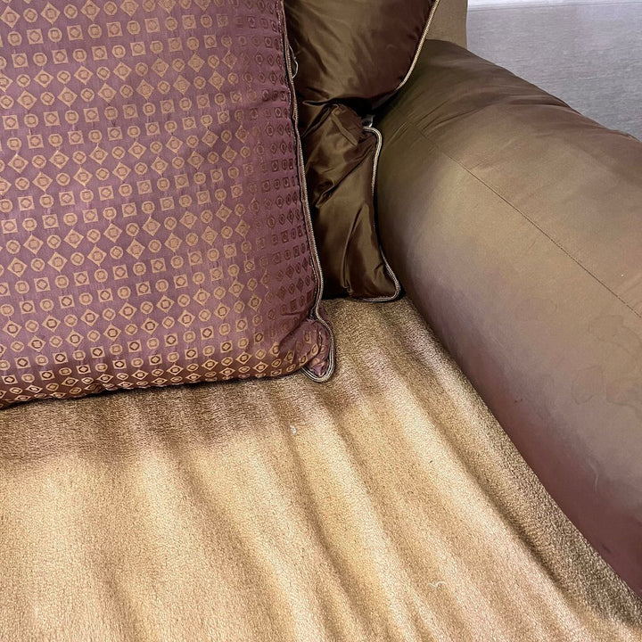 Orig Price $5000 - Metallic Sofa w/ Accent Pillows
