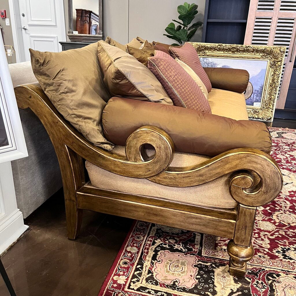 Orig Price $5000 - Metallic Sofa w/ Accent Pillows