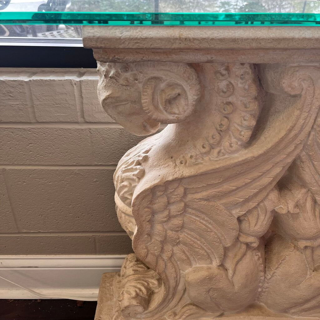 Orig Price $400 - Carved Sofa Table