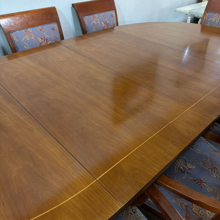 Orig Price $20,000 - Dining Table with 2 Leaves and 8 Chairs