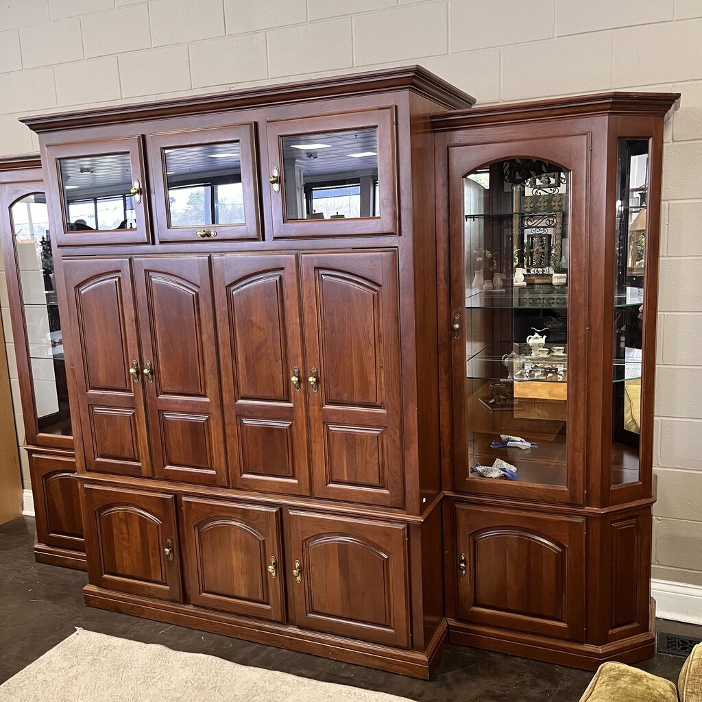 Media Center w/ Curio Cabinets