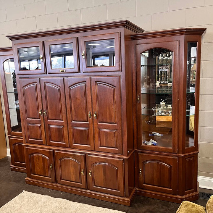 Media Center w/ Curio Cabinets