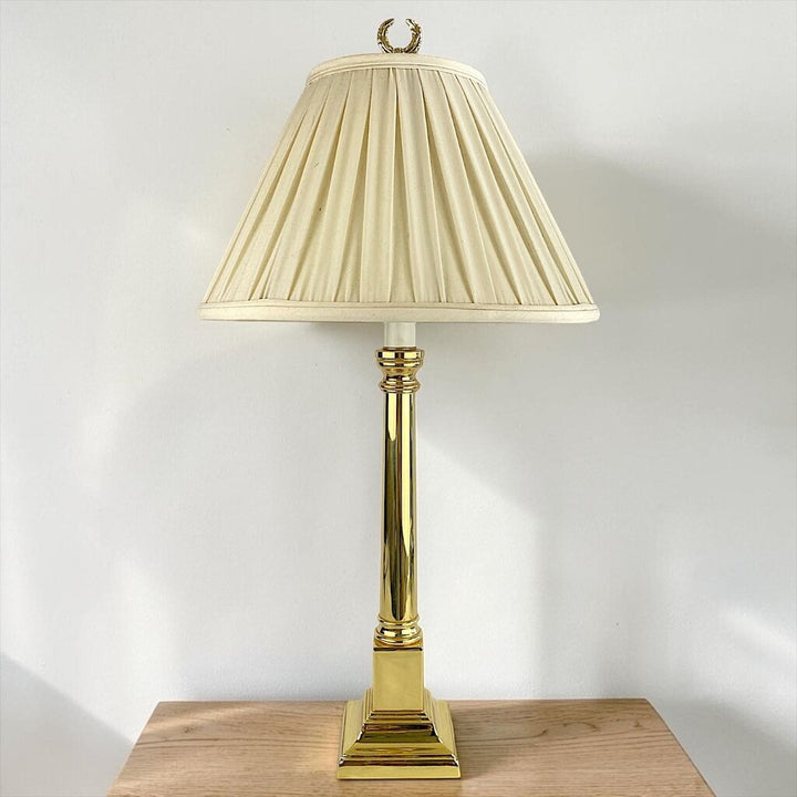 Traditional French Candlestick Brass Table Lamp
