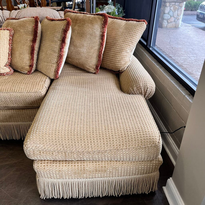 Sofa w/ Chaise & Accent Pillows