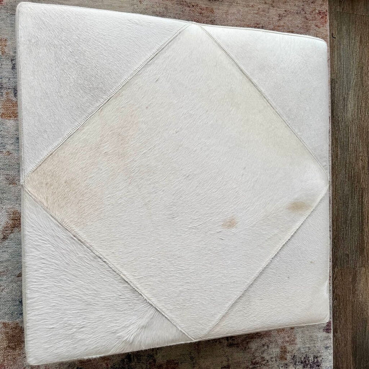 Orig. Price $2200 Melanie Hair-on-Hide Ottoman