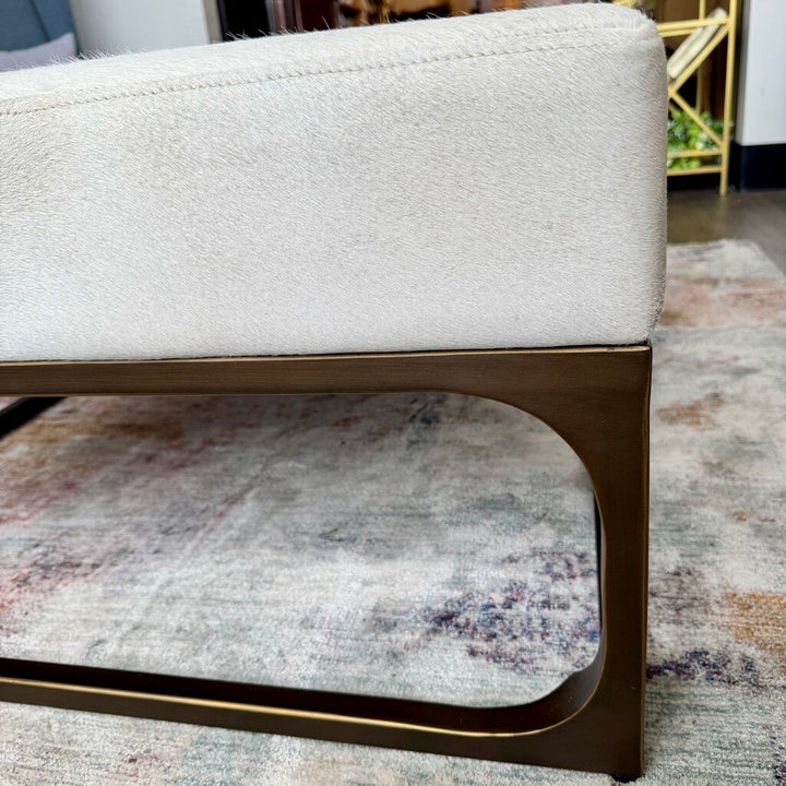 Orig. Price $2200 Melanie Hair-on-Hide Ottoman