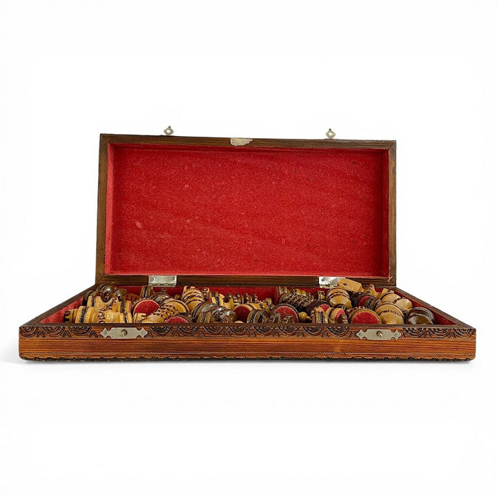 Vintage Polish Travel Chess Game Set
