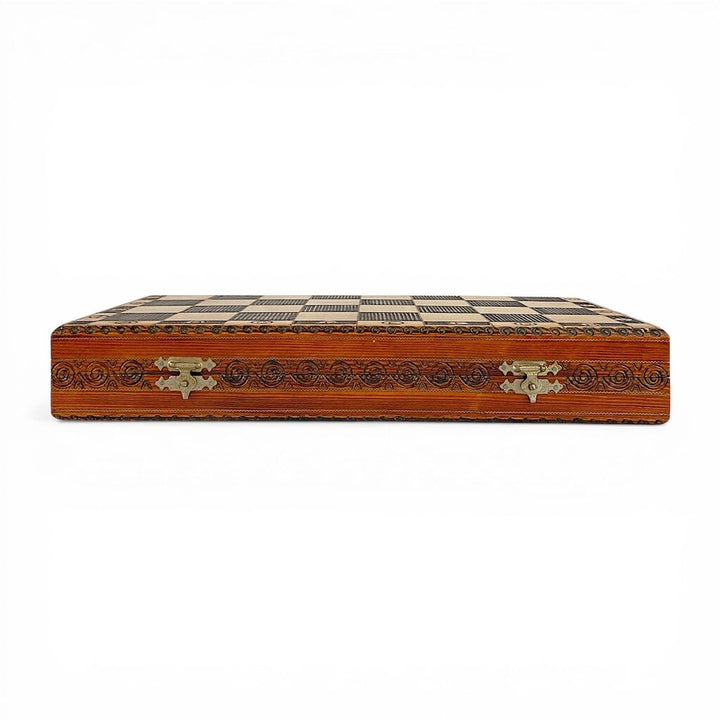 Vintage Polish Travel Chess Game Set