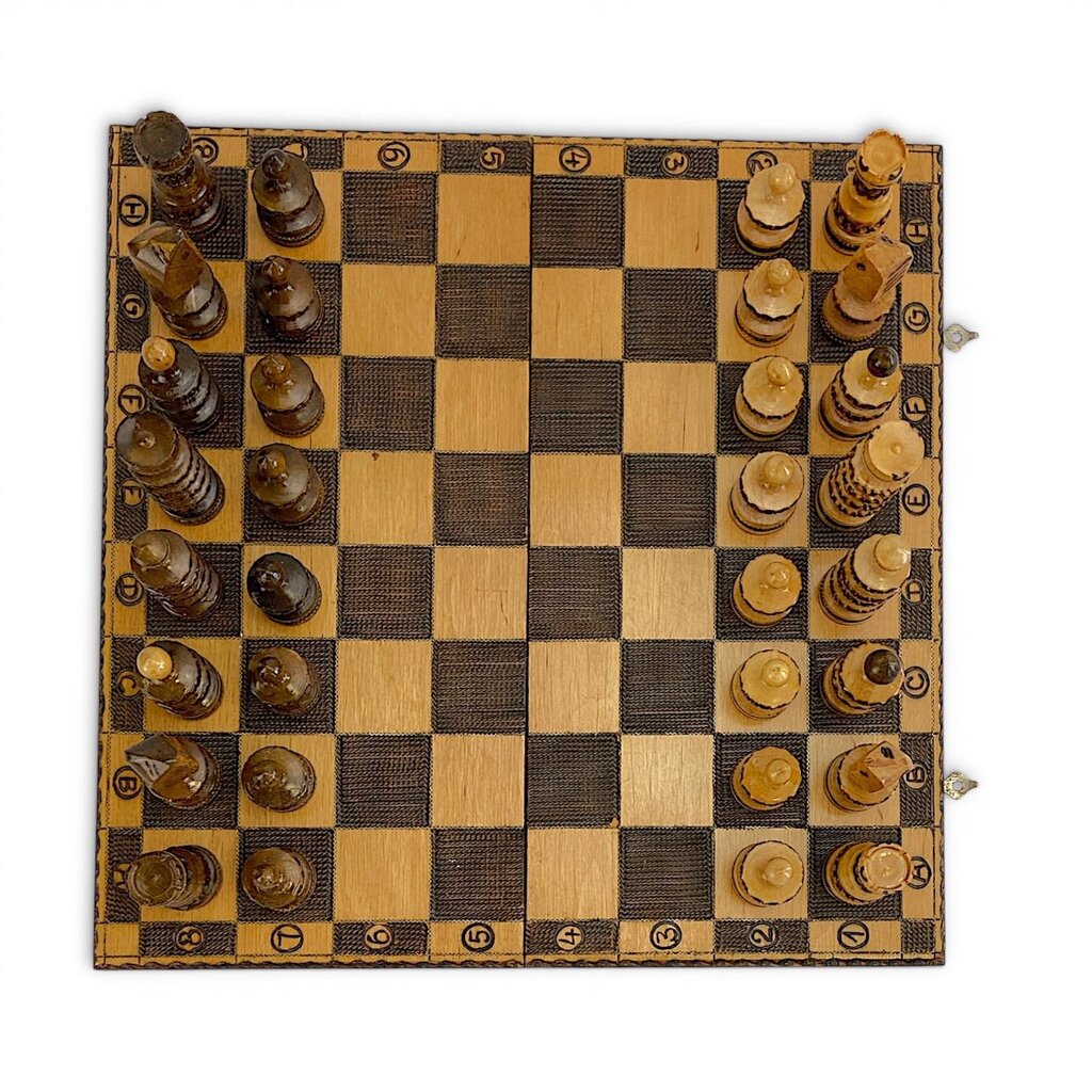 Vintage Polish Travel Chess Game Set