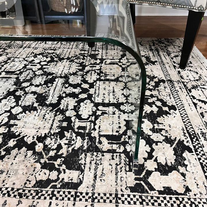 Glass Waterfall Cocktail Table