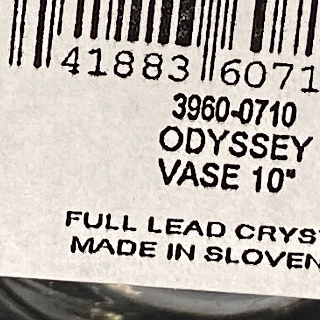Orig. Price $55 - Cut Crystal Vase - Odyssey - Box Available