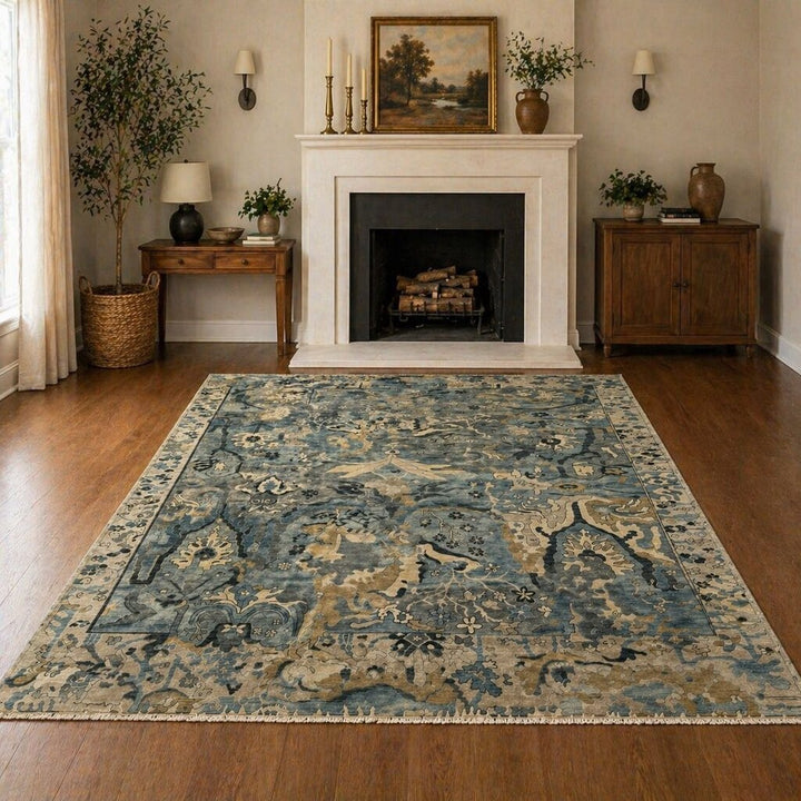 Orig. Price $8500 - Custom Hand Knotted Wool Rug