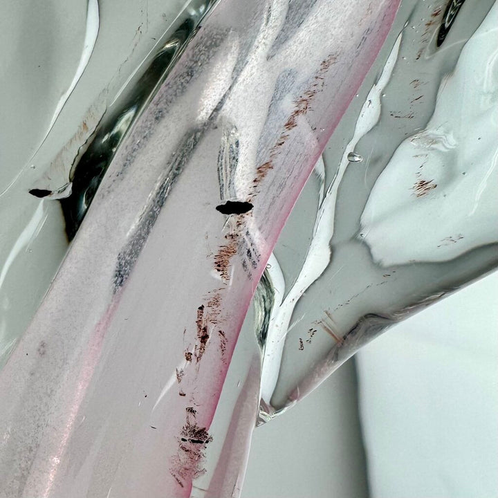 Art Glass Dual Fish on Wave