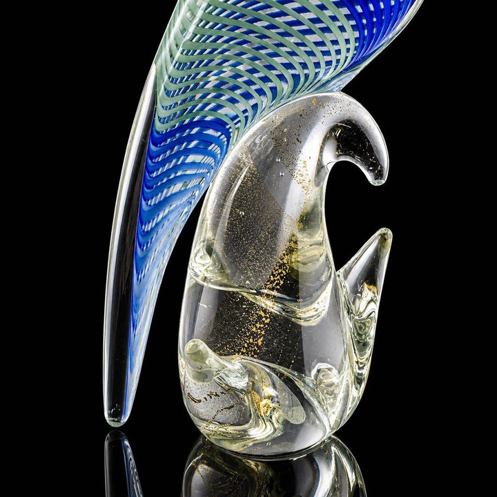 MCM Art Glass Cockatoo Bird Sculpture