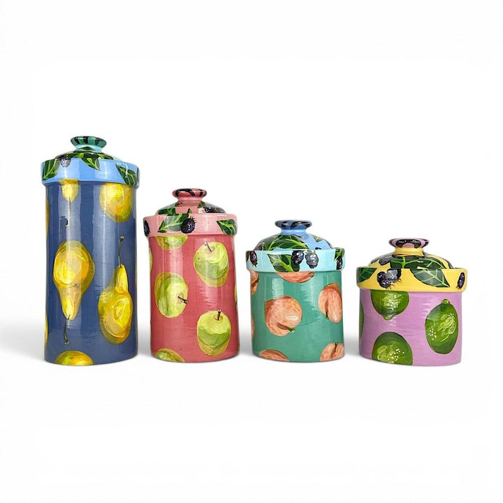 Orig. Price $476 - Blackberry Fruit Canister Set of 4