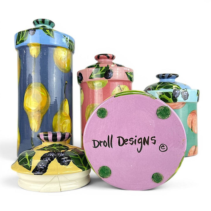 Orig. Price $476 - Blackberry Fruit Canister Set of 4