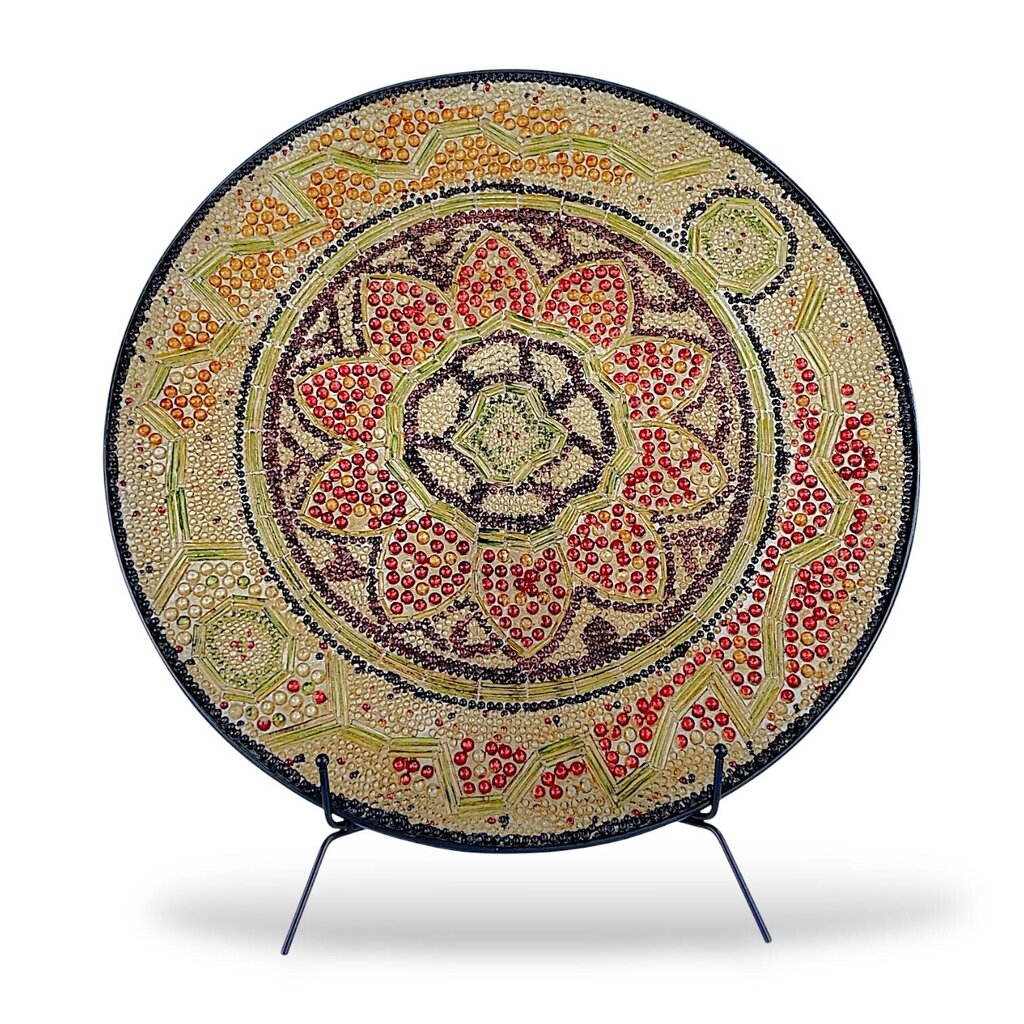Beaded Resin Centerpiece Plate