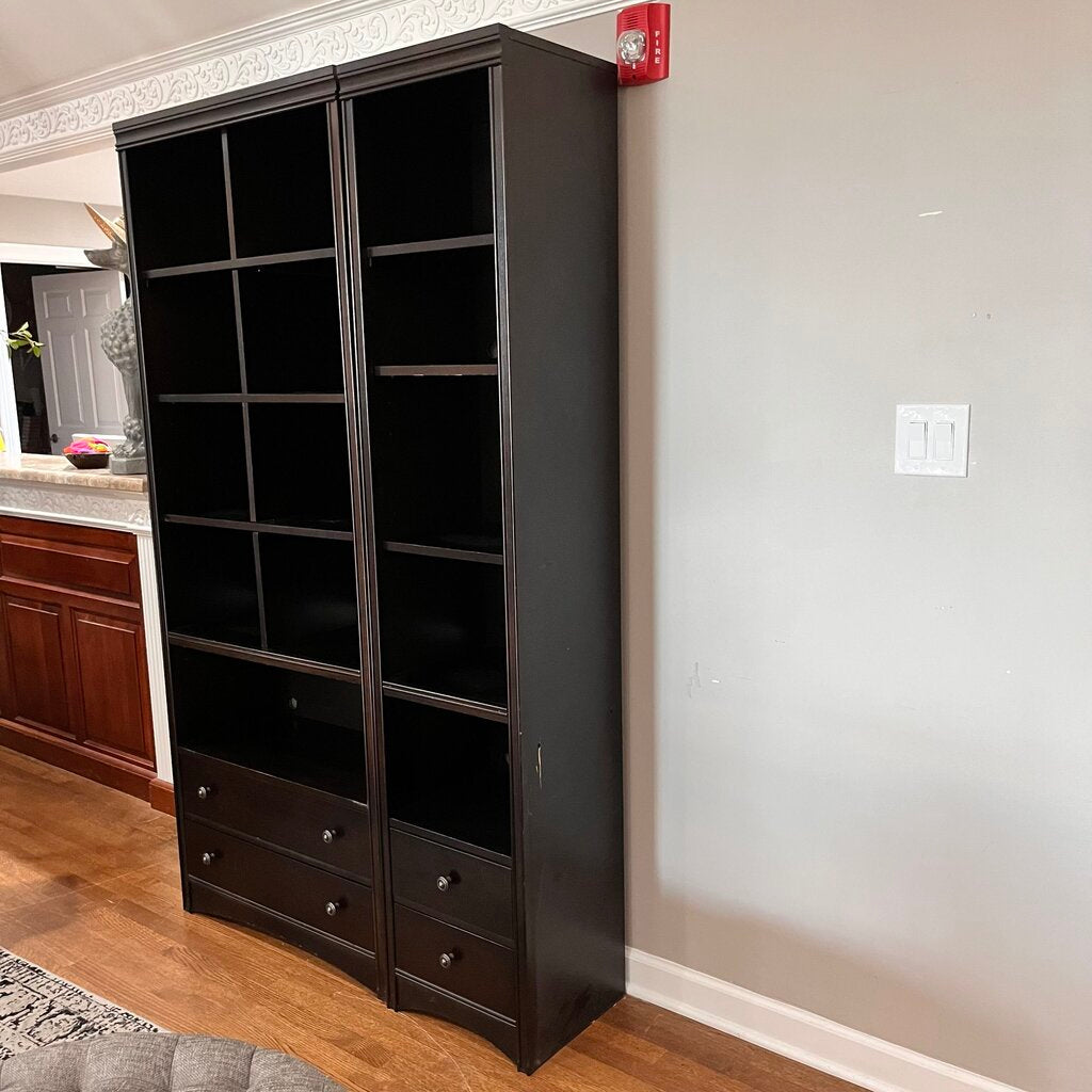 2 Piece Bookshelf w/ Storage