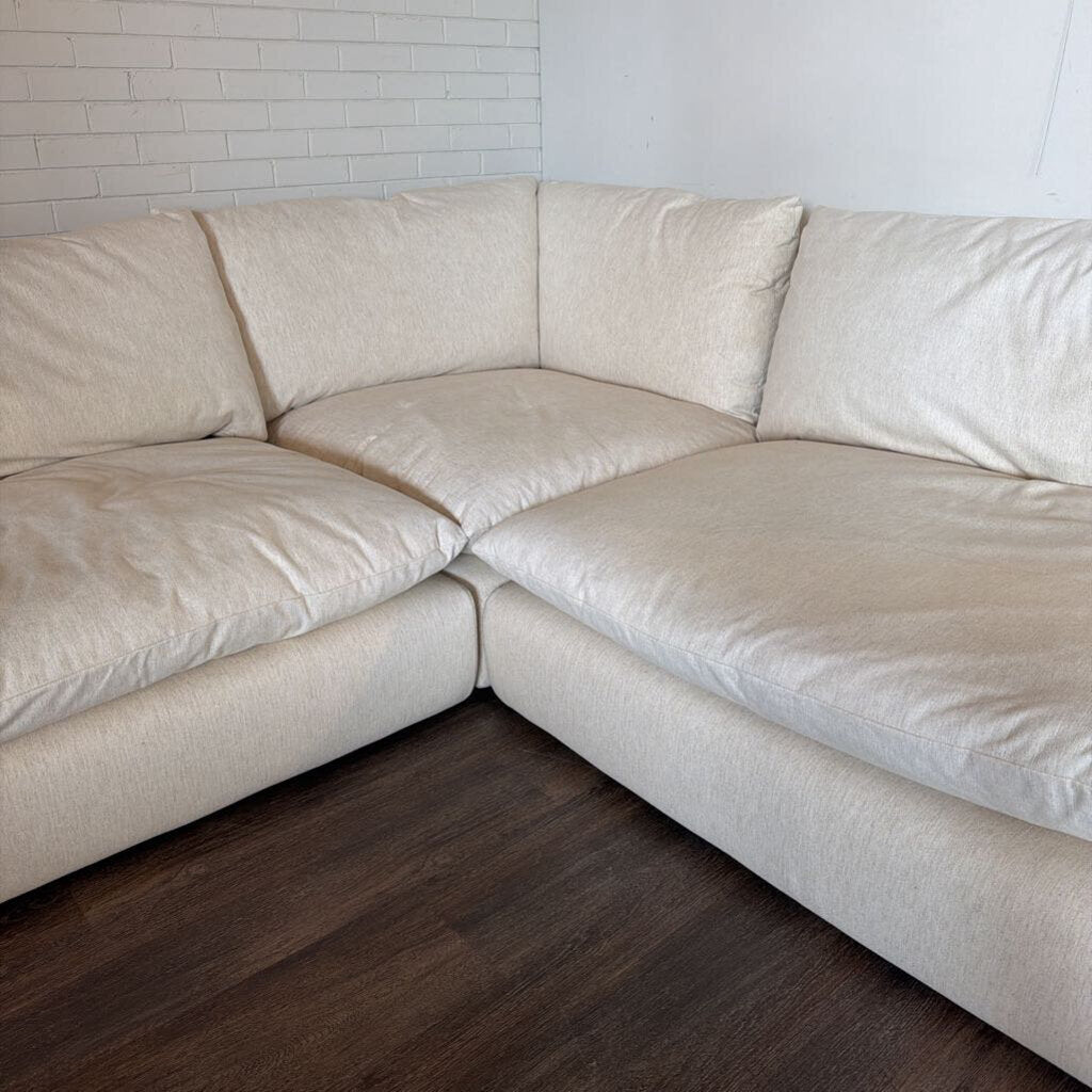 3 Piece Lounge-style Deep Seat Sectional