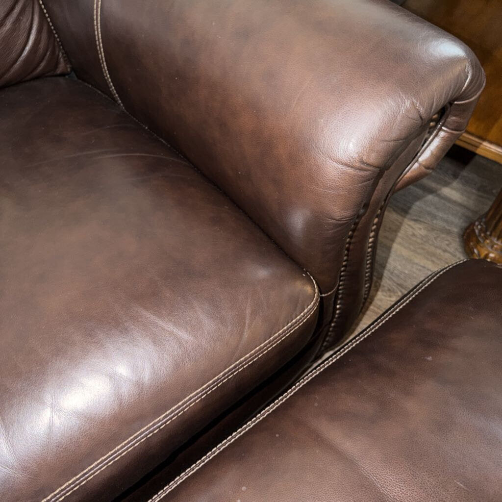Orig Price $1500 - Leather Chair with Ottoman