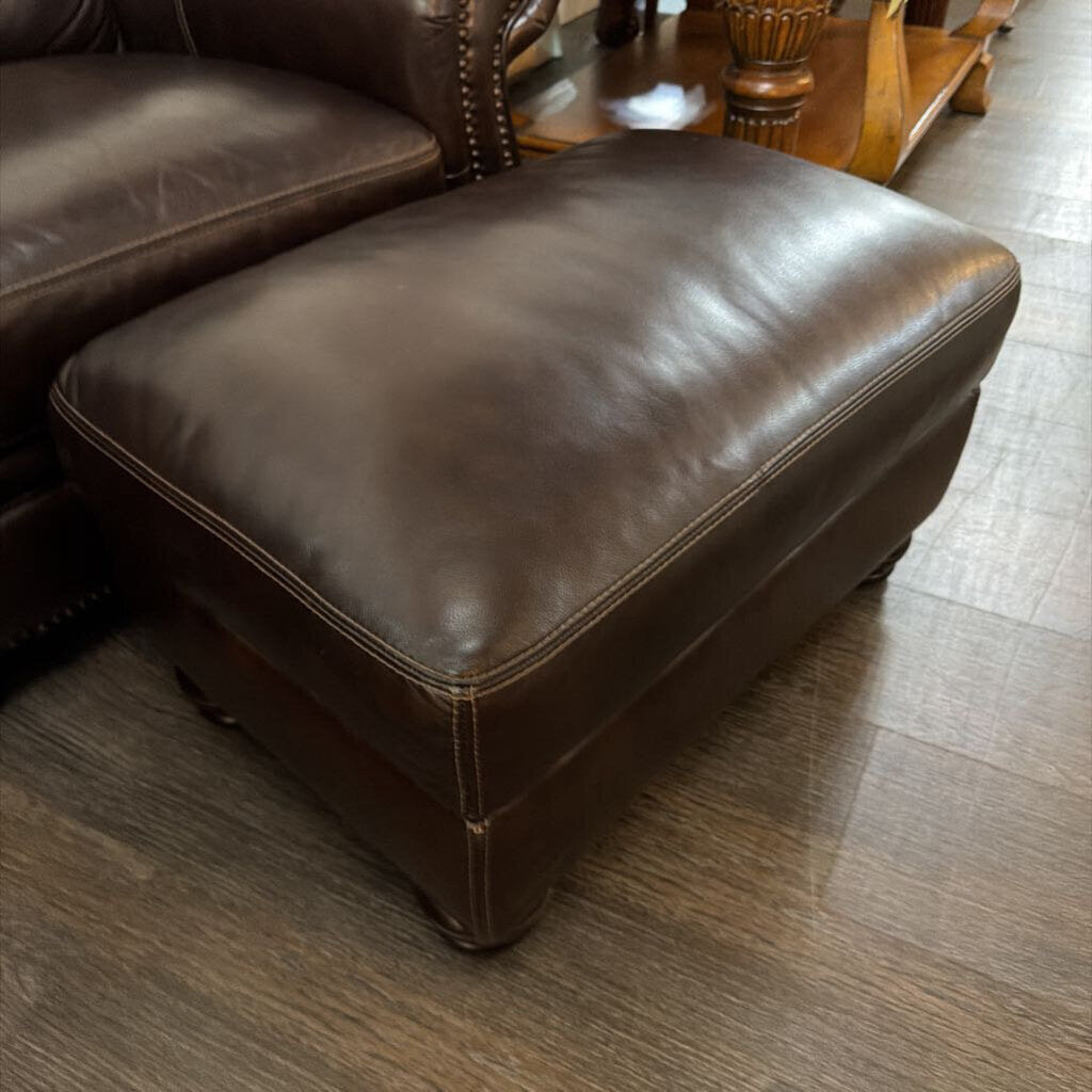 Orig Price $1500 - Leather Chair with Ottoman
