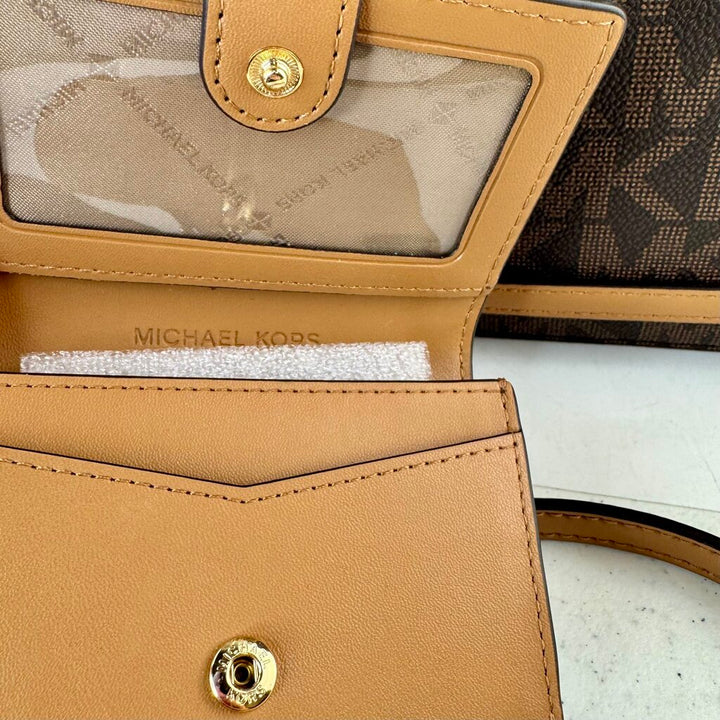 Leather Shoulder Bag & Card Wallet