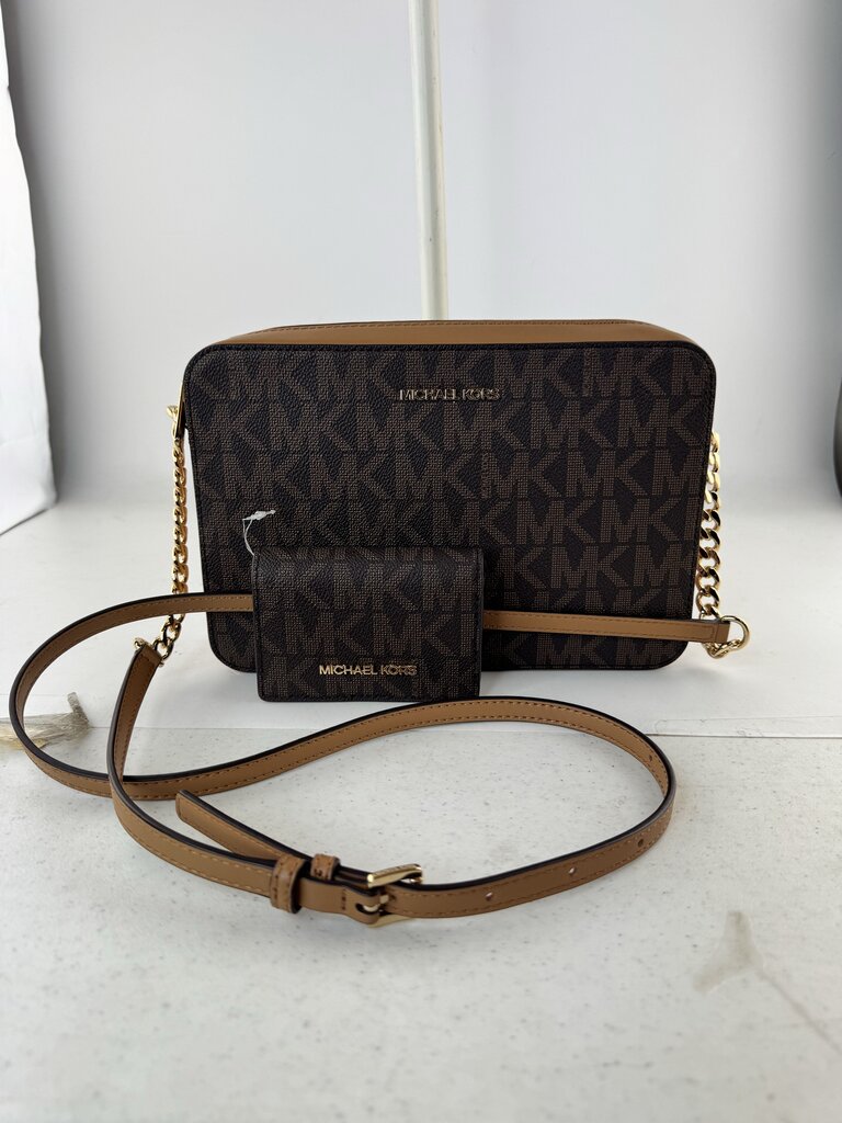Leather Shoulder Bag & Card Wallet
