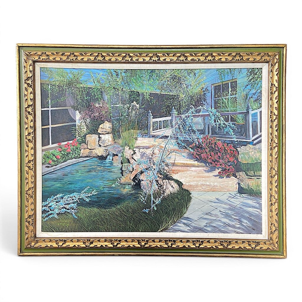 Orig. Price $1,200 - Framed "The Garden" Painting
