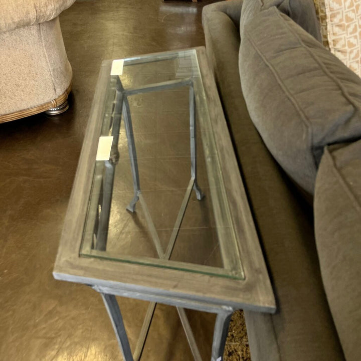Orig Price $400 - Metal & Glass Sofa Table