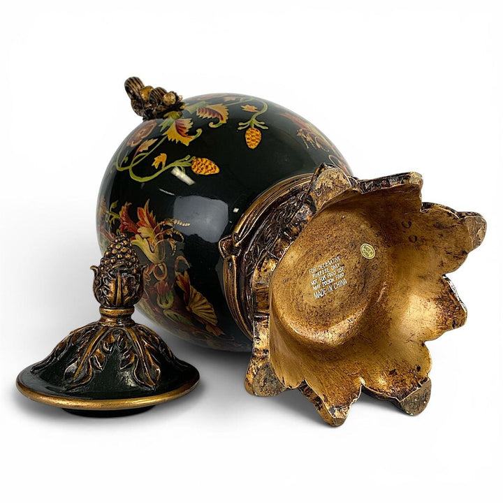 Orig. Price $116 - Chinoiserie-style Footed Urn w/ Lid
