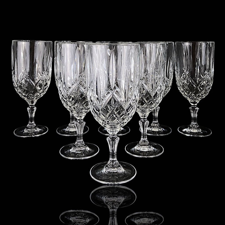 Set of 8 Cut Crystal Iced Tea Glasses - Markham