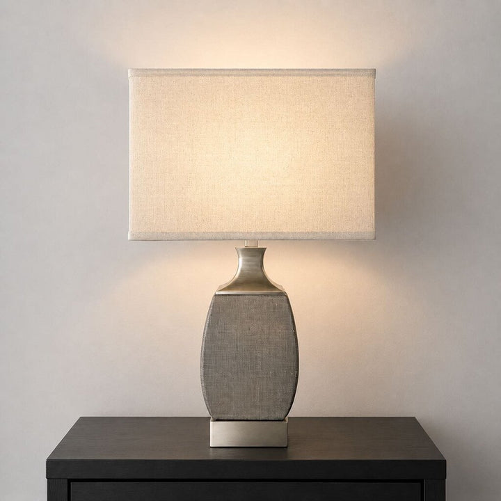 Distressed Textured Weave Lamp