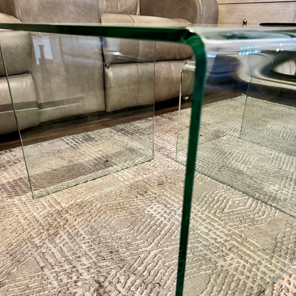 Vintage Glass Waterfall Table - Medium