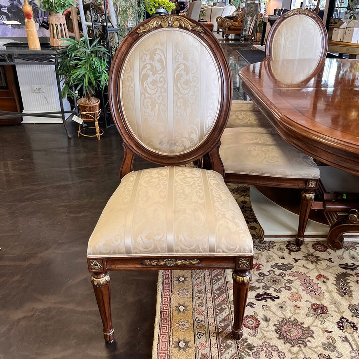 Orig Price $12000 - Dining Table w/ 8 Chairs, 3 Leaves, & Pads