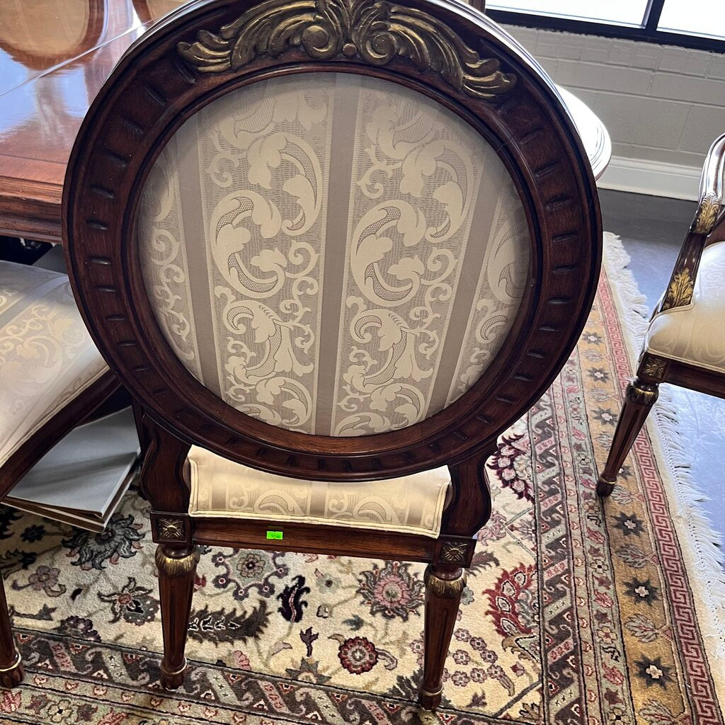 Orig Price $12000 - Dining Table w/ 8 Chairs, 3 Leaves, & Pads