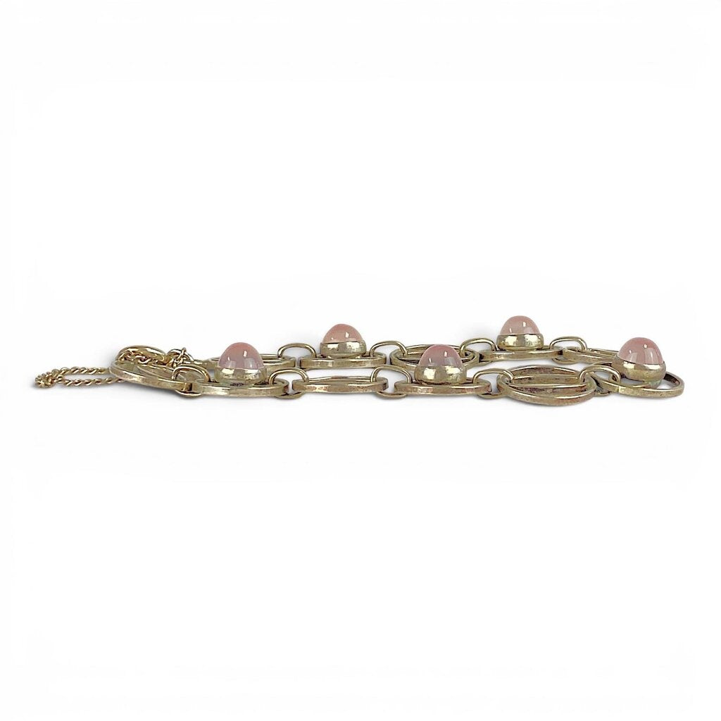 MCM Silver Bracelet w/ Polished Stone Inlays