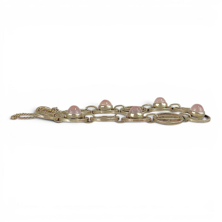 MCM Silver Bracelet w/ Polished Stone Inlays