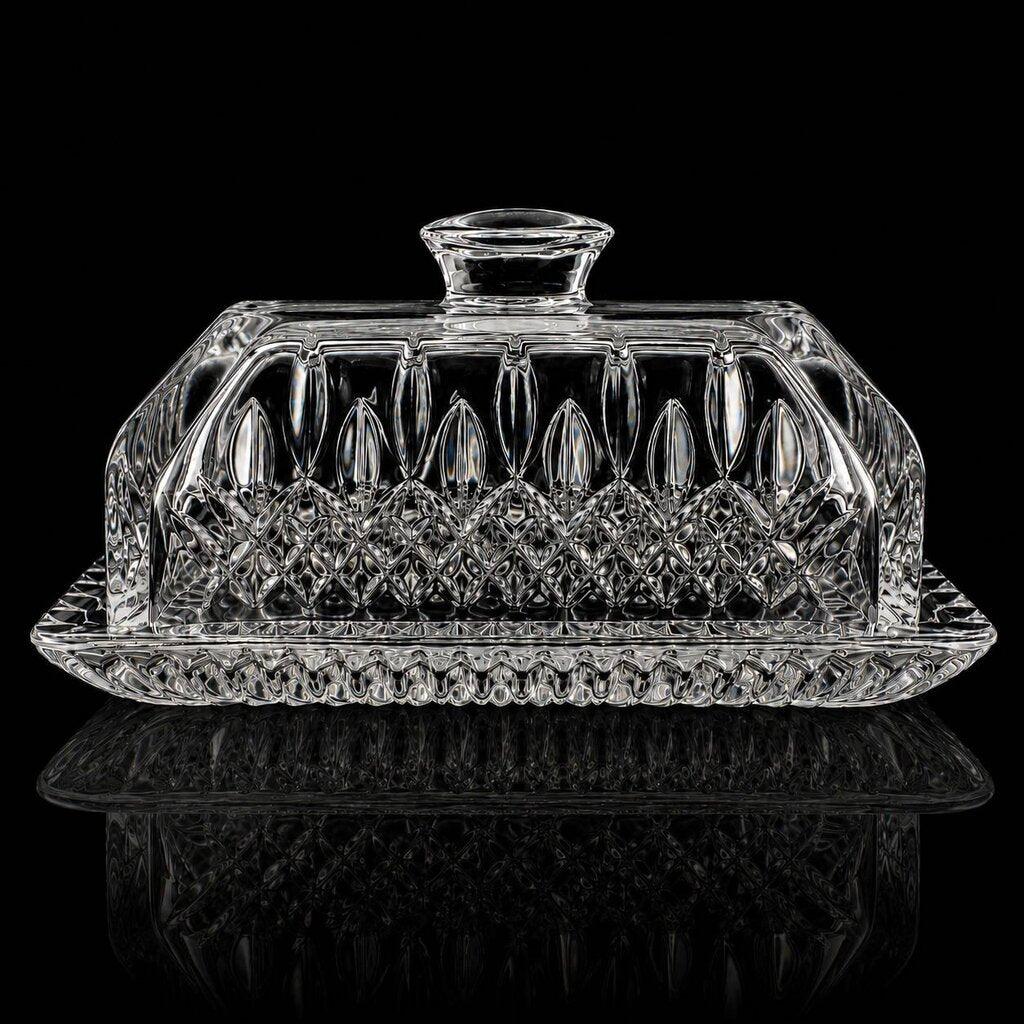 Crystal Lidded Butter Dish - Lismore