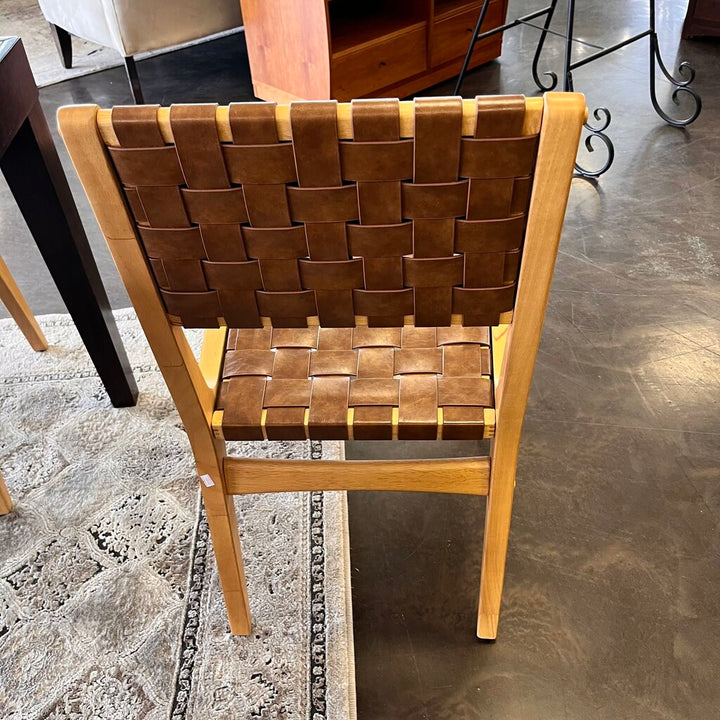 Orig Price $400 - Woven Leather Dining Chair