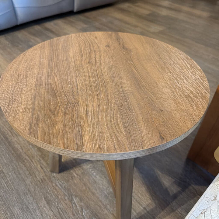 Scandinavian-style Round Accent Table