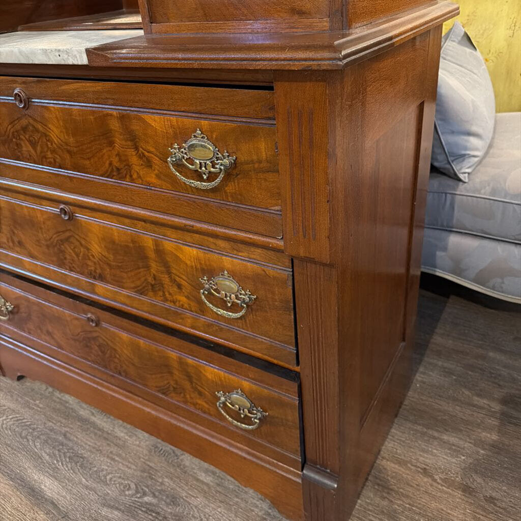 Victorian Vanity Dresser with Mirror