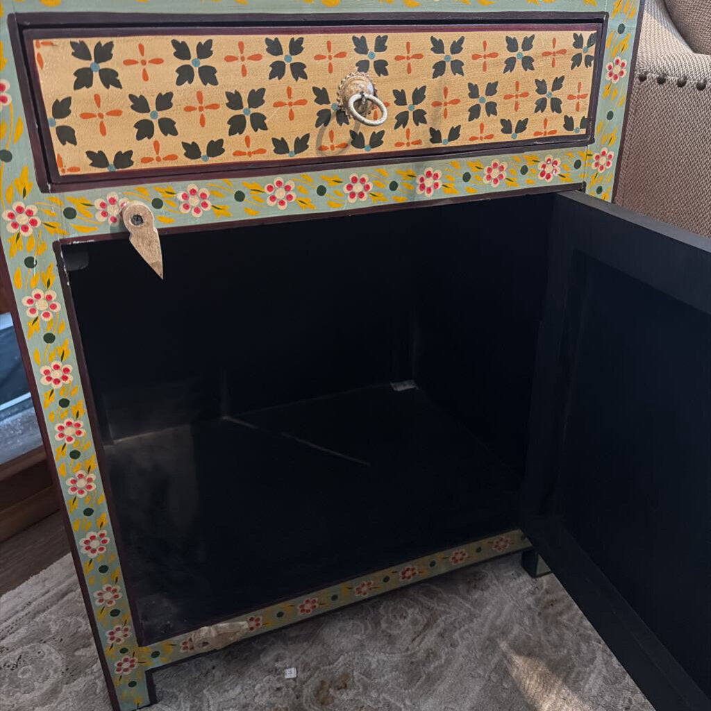 Bohemian-style Cabinet End Table