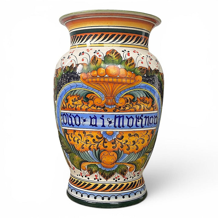 Olio di Moringa Majolica-style Vase